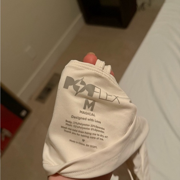 POPFLEX Active Celeste Mesh Crop Bralette - Picture 7 of 7